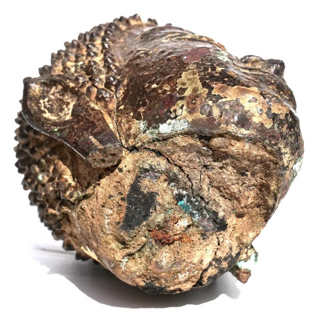 Ayutthaya Lacquered and Gilt Copper Bronze Buddha Head Circa 15th Century A beautifully lacquered and gilt bronze Buddha...