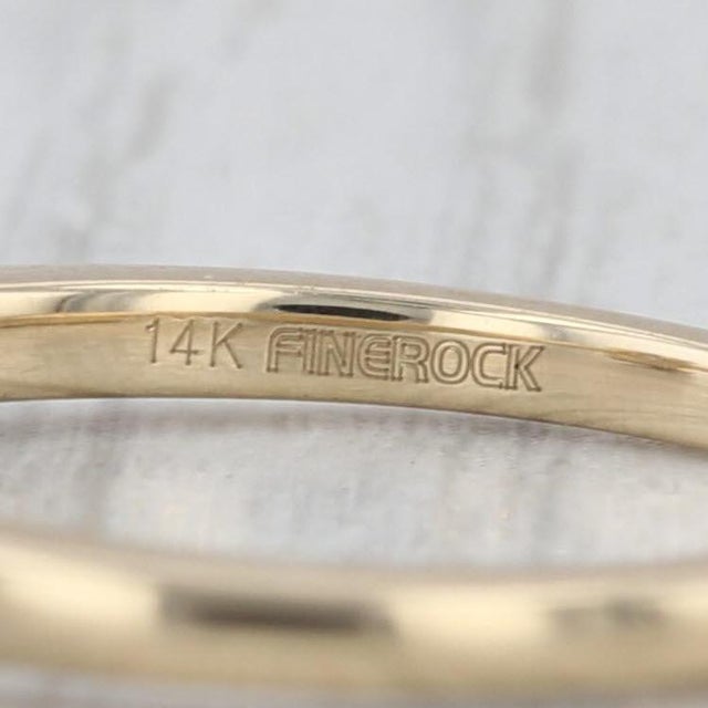 2010s 0.16ctw Diamond Solitaire Engagement Ring 14k Yellow Gold Size 6.25 Promise For Sale - Image 5 of 8