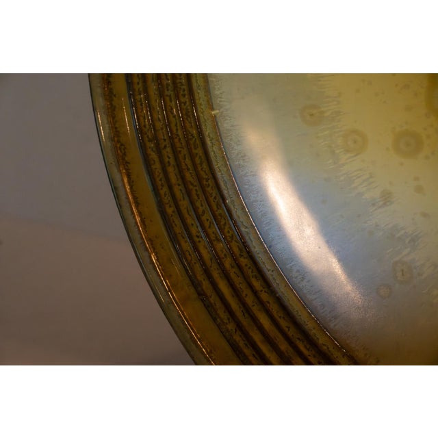 2000 - 2009 21" Global Views Crystalline Charger – Olive Glaze – Oversized "Hero" Piece For Sale - Image 5 of 12