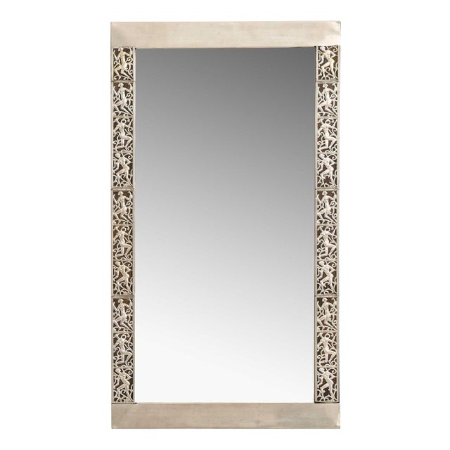 Mirror in Pewter by David Wretling, 1920s For Sale