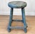 Farmhouse Antique Primitive Farmhouse Blue Wood Round Barn Milking Stool For Sale - Image 3 of 8