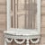 Antique Italian Louis XVI Painted Marble Top Demilune Console With Trumeau Mirror For Sale - Image 13 of 18