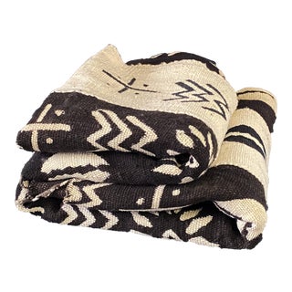 African Black and White Mud Cloth Textile Mali For Sale