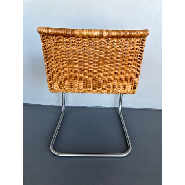 Vintage Harvey Probber-Attributed D43 Wicker Armchair, Step Arm Variation, Circa 1970s For Sale In Miami - Image 6 of 11
