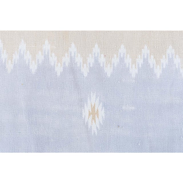 Textile Doris Leslie Blau Mid-Century Indian Dhurrie Soft Beige Flatweave Cotton Carpet For Sale - Image 7 of 9