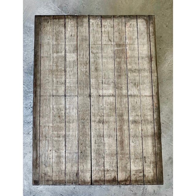 Wood Vintage Rustic Oyster Stick & Wood Plank Coffee Table For Sale - Image 7 of 12
