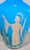 Victorian Antique Bohemian Cased Sky Blue Enamel Painted Glass Vase, Classical Figure Scene For Sale - Image 3 of 8