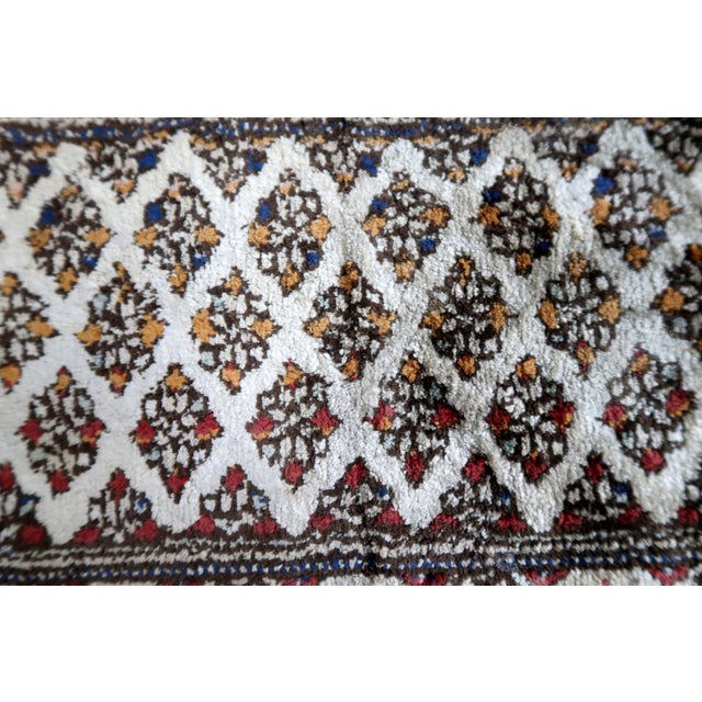 Turkish 1950s, Vintage Turkish Sivas Silk Mat 0.9' X 2.1' For Sale - Image 3 of 8