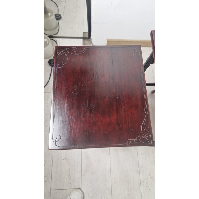 Four 1920s-Style Wooden Nesting Tables with Thonet Label Decorations, Set of 4 For Sale - Image 11 of 18