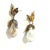 Bochic "Orient" Vintage Ruby, Topaz & Multi Fancy Gem Earrings Set In 18K Gold & Silver Natural Emeralds - 1 carat Natural...