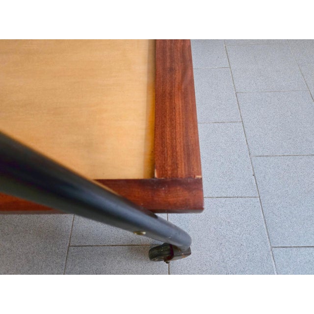 Vintage Rolling Bar Cart in Mahogany and Varnished Wood, 1950s For Sale - Image 13 of 17