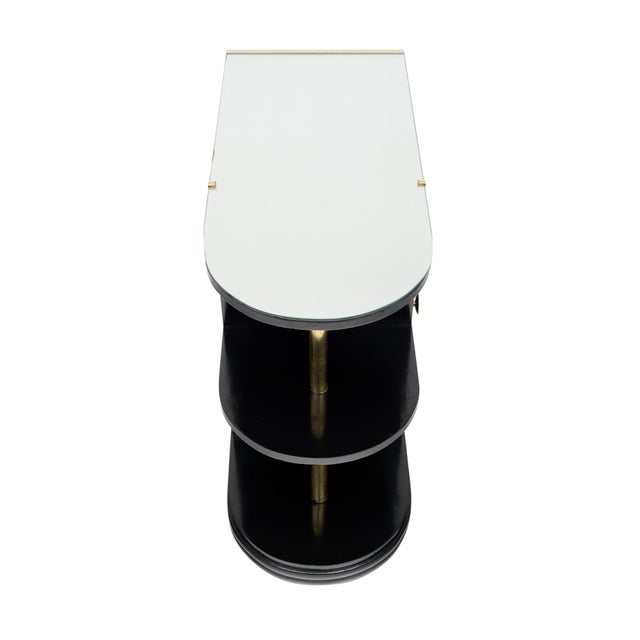 Art Deco Period French Ebonized Walnut Veneer Bar Cart For Sale In Austin - Image 6 of 9