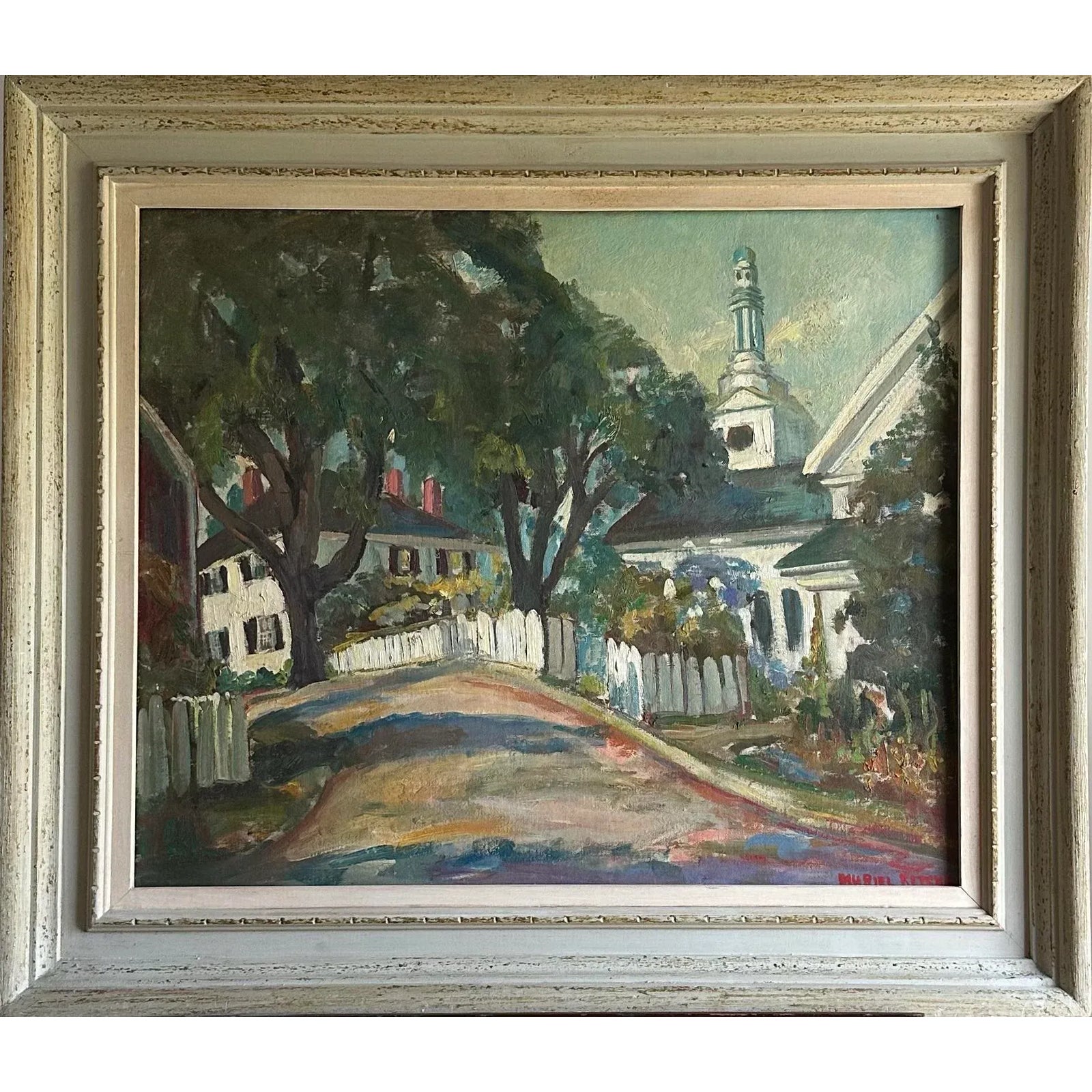 Painting by Muriel Ritchie, First Congregational Church, Massachusetts ...