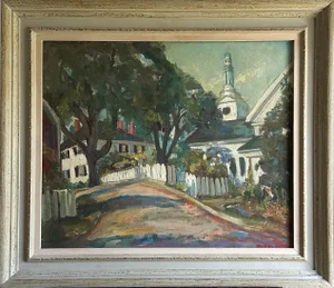 Painting by Muriel Ritchie, First Congregational Church, Massachusetts , 30”x26” Framed
