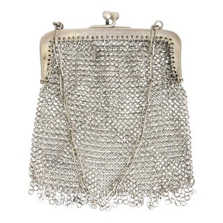 19th Century Silver Mesh Bag For Sale