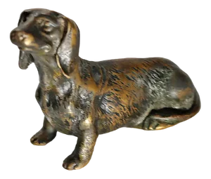 Miniature Bronze Dog Sculpture, 1905