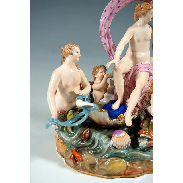 Allegorical The Water Group by M.V. Acier for Meissen Porcelain, Germany, 1860s For Sale - Image 9 of 11