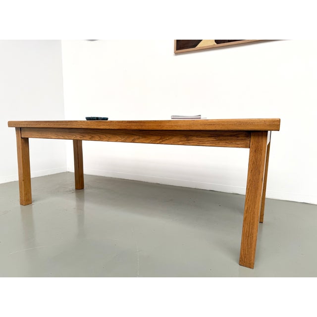 Oak Farmhouse Table with Square Legs and One Drawer, France, 1960s For Sale - Image 8 of 18