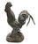 Pair of Mid-20th Century Vintage Cast Iron Rooster Garden Statues For Sale - Image 9 of 12