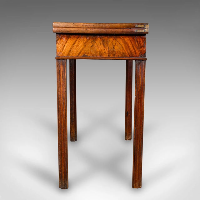 1750's Antique Fold Over Tea Table For Sale - Image 6 of 11