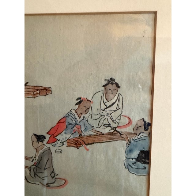 Mid 20th Century Antique Asian Watercolor Framed by the Charles Mann Gallery For Sale - Image 5 of 7