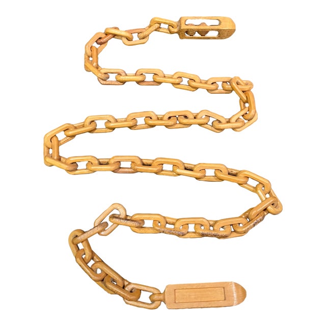 Mid-Century Hand-Carved Wooden Chain-Link Game For Sale