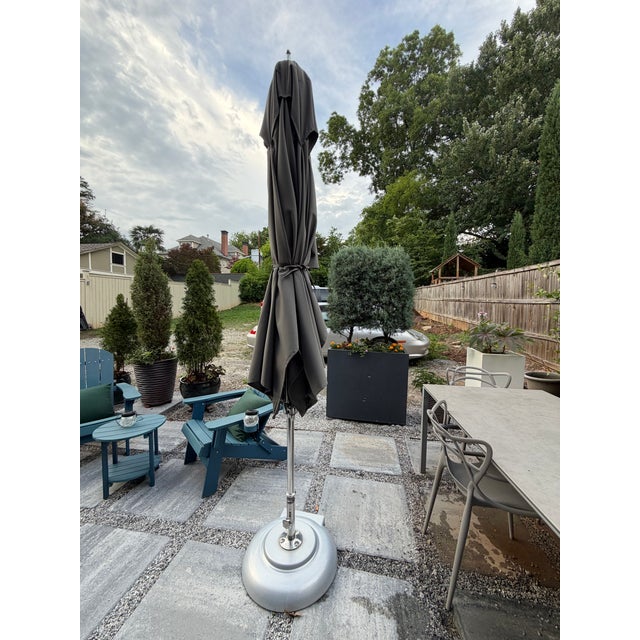 Tuuci Ocean Master 6' X 9' Rectangular Market Umbrella With Wheeled Base - Restoration Hardware For Sale - Image 16 of 16