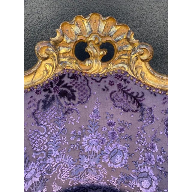 Italian Late 19th Century Vintage Italian Giltwood Chair For Sale - Image 3 of 13