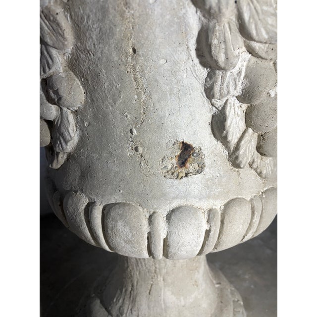 Pair of 19th Century French Concrete Jardineres With Neo Classical Reliefs For Sale - Image 13 of 15