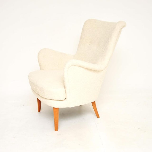 1960s Vintage Swedish Armchair attributed to Carl Malmsten, 1960s For Sale - Image 5 of 8