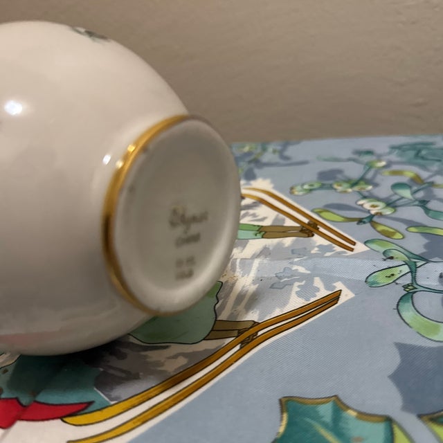 Metal Vintage Elynor China Bud Vase - Pink Rosebud Pattern With 22k Gold Trim For Sale - Image 7 of 8