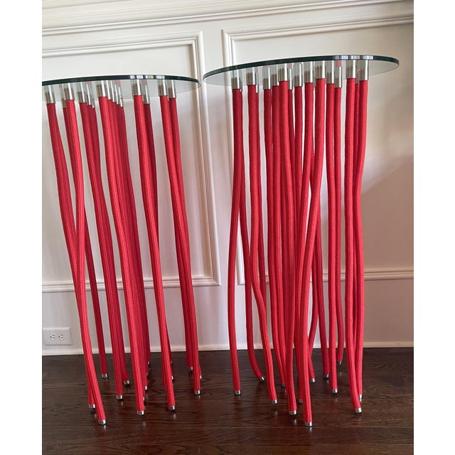 Pair of Tall ORG tables by Fabio Novembre for Cappellini For Sale - Image 4 of 11