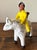 Figurative Mid 20th Century Folk Art Clay Whistle of Man on Horse For Sale - Image 3 of 9