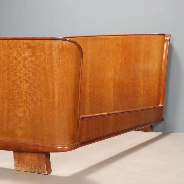 Wood Vintage Bed in Mahogany, 1950s For Sale - Image 7 of 10