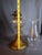 Victorian Antique Eapg Riverside Glass No. 423 Empress Kerosene Lamp Gold Intaglio Base 10.75" c.1894 For Sale - Image 3 of 15