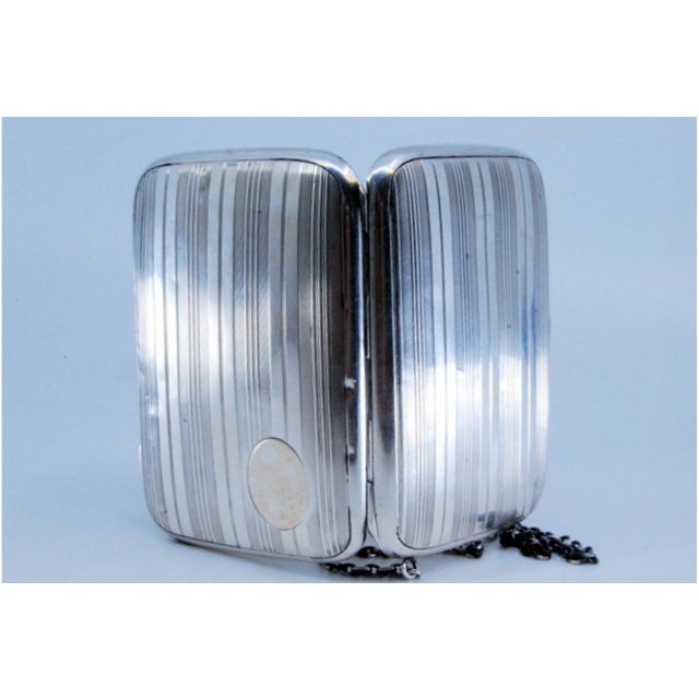 Silver Toiletry Box with Mirror Inside For Sale - Image 9 of 10