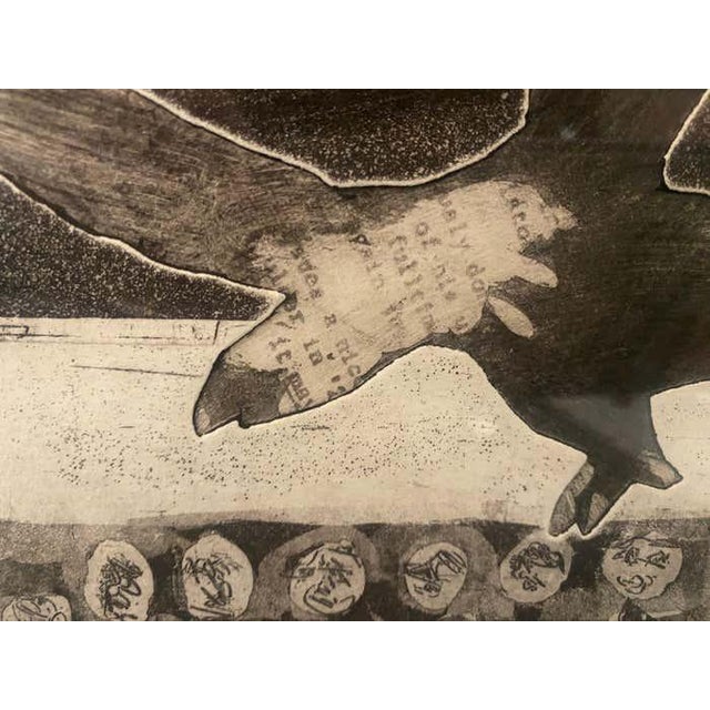 Mid 20th Century "The Eagle and the Breath of Souls" Lithograph by Goldie For Sale - Image 5 of 7
