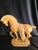Vintage Hollywood Regency Caramel Ceramic Horse Sculptures - A Pair For Sale In New York - Image 6 of 8