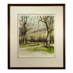 Robert Kasimir Vienna Scene C. 1950 Original Print