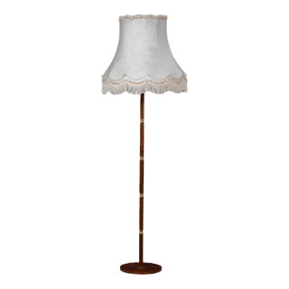 Mid-Century Danish Rosewood & Brass Floor Lamp, 1960s For Sale