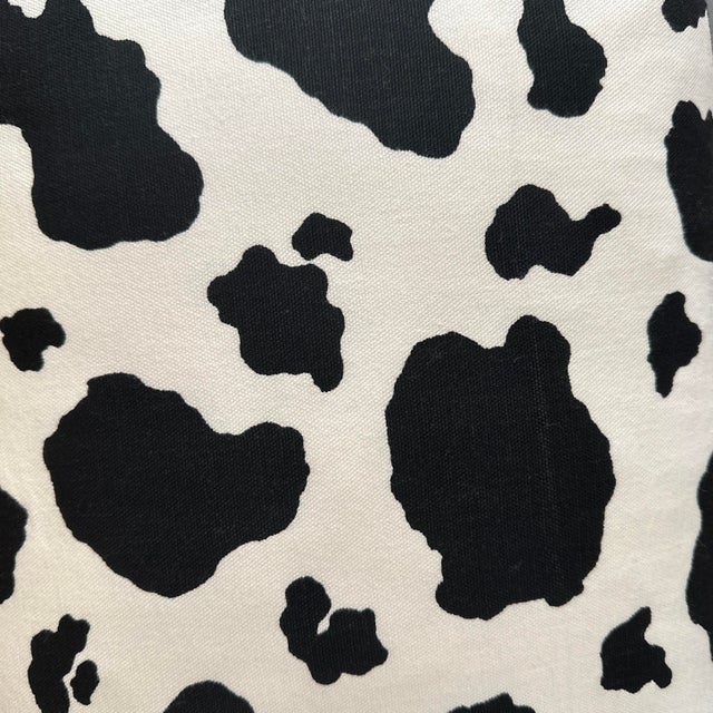 Handcrafted decorative pillow case, double sided white and black cotton cow print 20”X14” with invisible zipper. Selling...