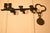 Blacksmith made French hat and coat rack, in the form of a giant key. This large quirky hat and coat rack has 3 large coat...
