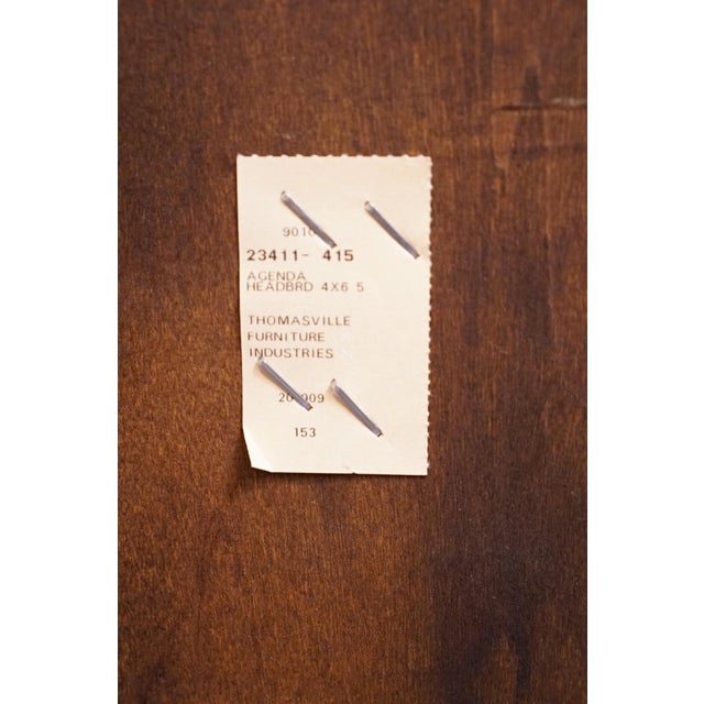 Thomasville Furniture Agenda Collection Solid Walnut MCM Mid Century Modern Queen Size Headboard 23411-415 For Sale In Kansas City - Image 6 of 7