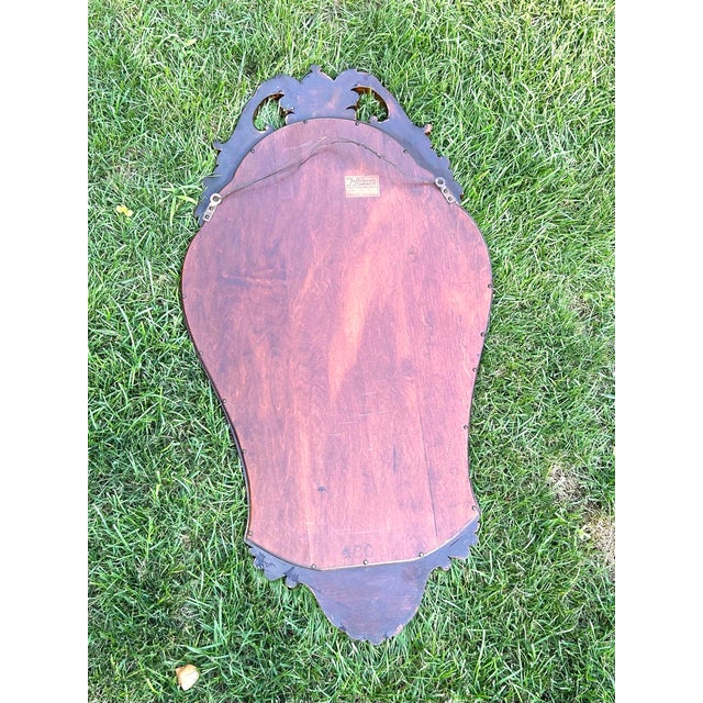 Victorian Circa 1940s Vintage Rococo Style Mirror with Carved Floral Motifs, In the Style of Louis XV For Sale - Image 3 of 9
