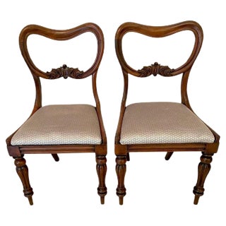 Set of Antique Victorian Mahogany Side Chairs For Sale