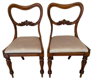 Set of Antique Victorian Mahogany Side Chairs