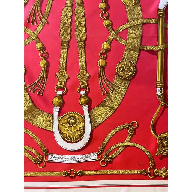HERMÈS GAUCHO Silk Scarf designed by Latham Caty 2000 For Sale - Image 11 of 11