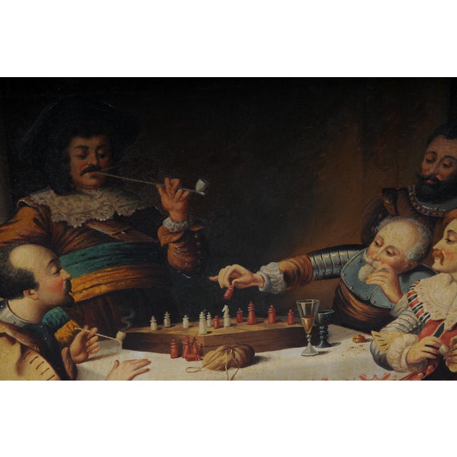 Chess Game, 1890, Oil Painting, Framed For Sale - Image 9 of 18