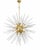 Contemporary Sputnik Pendant Light with 51 Clear Glass and Brass-Plated Metal Points from Justfurnituress SRL For Sale - Image 3 of 9