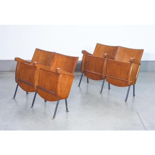 Wooden Cinema Chairs, Set of 2 For Sale - Image 4 of 12